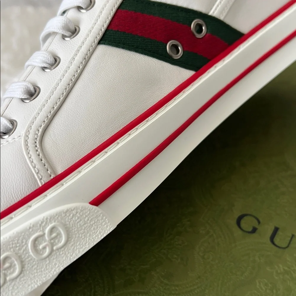 Gucci White Leather Men’s Tennis Sneaker Gucci Men 11 NWT